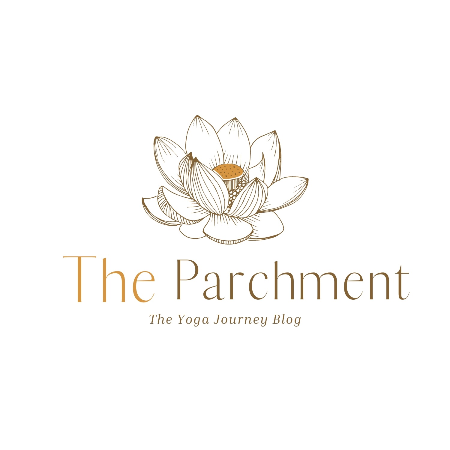 White lotus graphic with words The Parchment